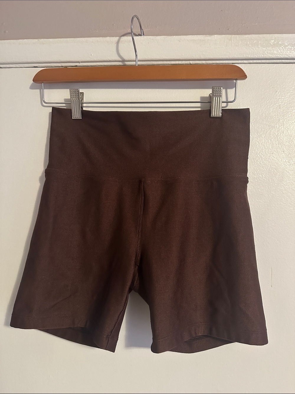 aerie Brown High-Rise Bike Shorts